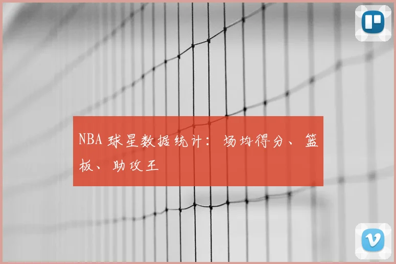 NBA 球星数据统计：场均得分、篮板、助攻王